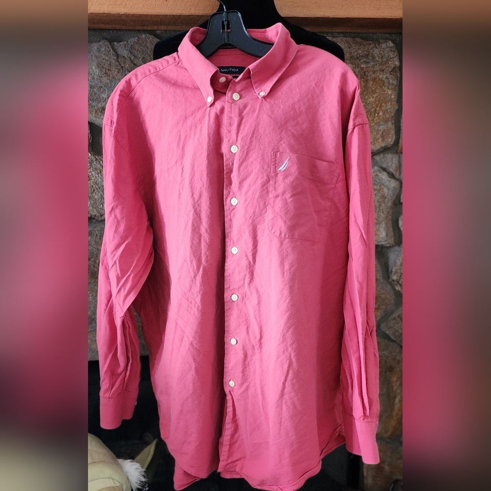 Men's Pink Button-Down Shirt